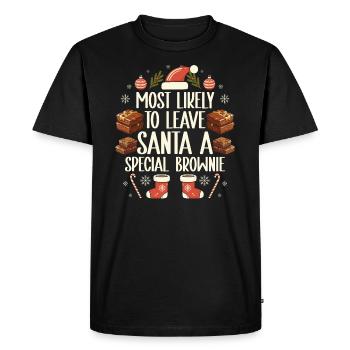 Xmas Christmas Saying Funny Christmas Bakery - Men's Premium Organic T-Shirt - black - Front - Nico (187cm)