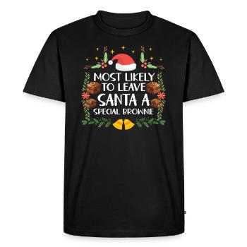 Xmas Christmas Saying Funny Christmas Bakery - Men's Premium Organic T-Shirt - black - Front - Nico (187cm)