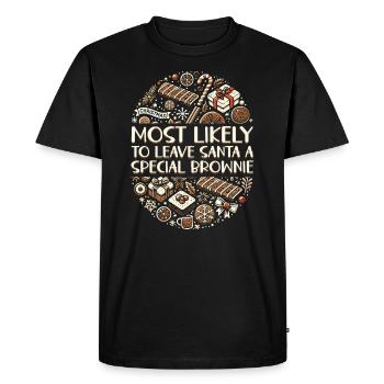 Xmas Christmas Saying Funny Christmas Bakery - Men's Premium Organic T-Shirt - black - Front - Nico (187cm)