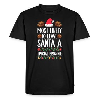 Xmas Christmas Saying Funny Christmas Bakery - Men's Premium Organic T-Shirt - black - Front - Nico (187cm)