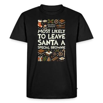 Xmas Christmas Saying Funny Christmas Bakery - Men's Premium Organic T-Shirt - black - Front - Nico (187cm)