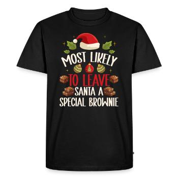Xmas Christmas Saying Funny Christmas Bakery - Men's Premium Organic T-Shirt - black - Front - Nico (187cm)
