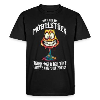 Wär ich ein Möbelstück wär ich eine Lampe aus... - Männer Premium Bio T-Shirt - Schwarz - Vorne - Nico (187cm)
