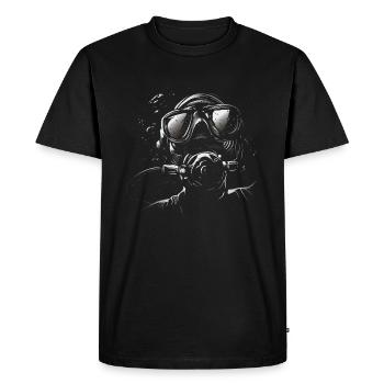 Scuba Diving Modern Deep Sea Diver - Men's Premium Organic T-Shirt - black - Front - Nico (187cm)