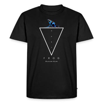 Grenouille à fléchettes empoisonnées bleues et noires dendrobates Auratus - T-shirt Premium bio Homme - noir - Devant - Nico (187cm)