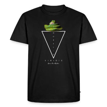 Green Tree Python Modern Geometric - Men's Premium Organic T-Shirt - black - Front - Nico (187cm)