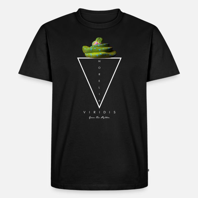 Green Tree Python Modern Geometric - Men's Premium Organic T-Shirt - black