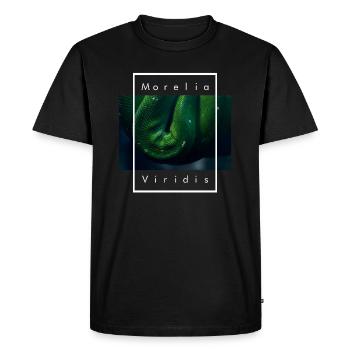 Arbre vert Python Morelia Viridis Serpent - T-shirt Premium bio Homme - noir - Devant - Nico (187cm)