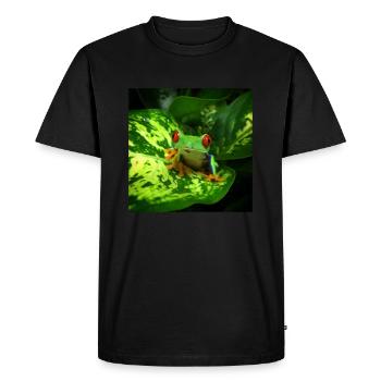 Red Eyed Tree Frog Owner Exotic Pet Wildlife - Men's Premium Organic T-Shirt - black - Front - Nico (187cm)