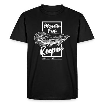 Monster Fish Keeper Arowana Tropical Fish - Men's Premium Organic T-Shirt - black - Front - Nico (187cm)