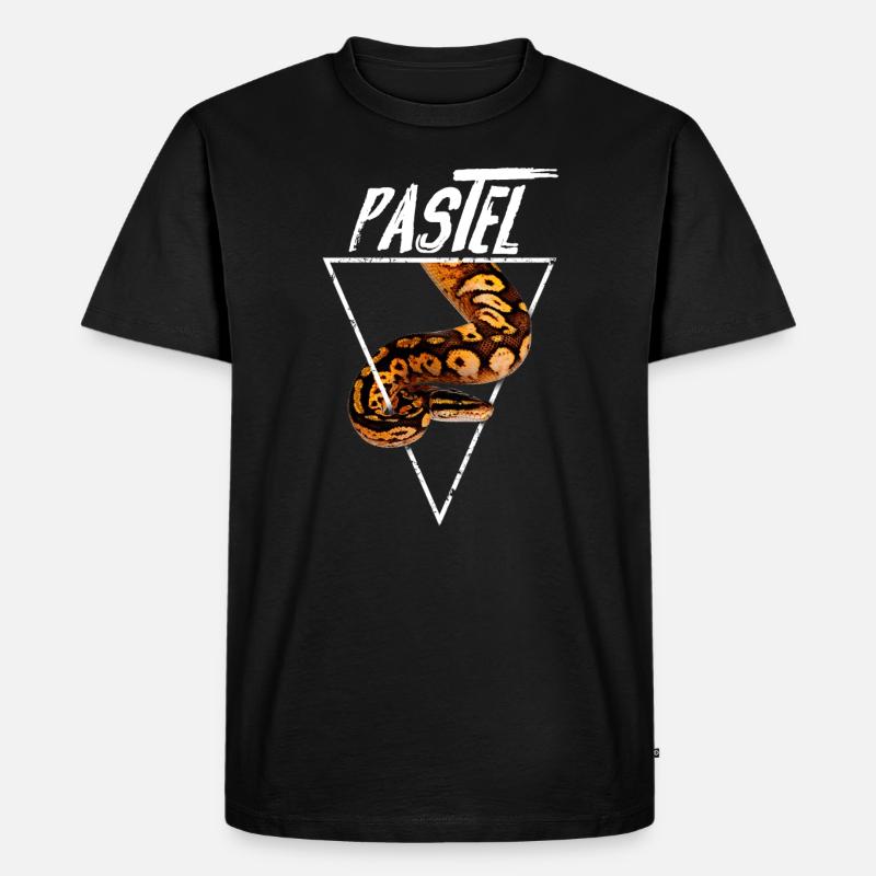 Pastel Ball Python Besitzer - Männer Premium Bio T-Shirt - Schwarz