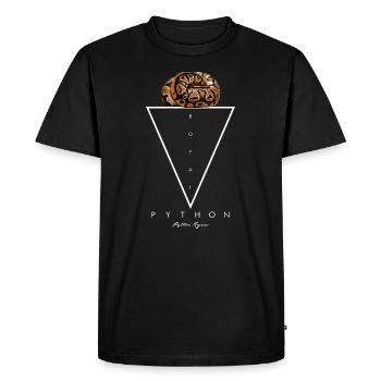 Royal Python Geometric Modern Snake Keeper - Men's Premium Organic T-Shirt - black - Front - Nico (187cm)