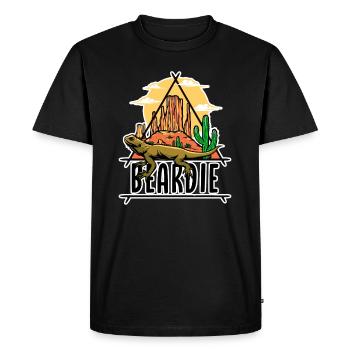 Bearded Dragon Owner Beardie Keeper - Men's Premium Organic T-Shirt - black - Front - Nico (187cm)