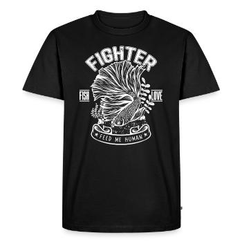 Propriétaire de poisson Betta Gardien d'aquarium - T-shirt Premium bio Homme - noir - Devant - Nico (187cm)