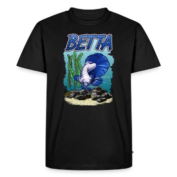 Betta Fish Aquarium pour les pisciculteurs - T-shirt Premium bio Homme - noir - Devant - Nico (187cm)