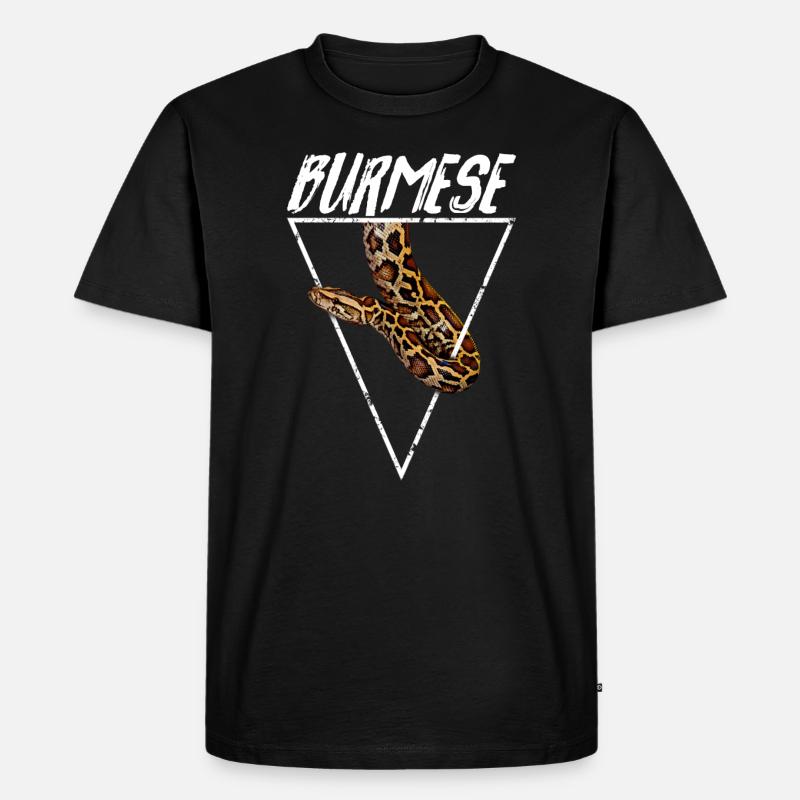 Burmese Python Owner Geometric - Men's Premium Organic T-Shirt - black