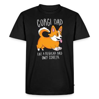 Best Corgi Dad Ever Retro Vintage - Men's Premium Organic T-Shirt - black - Front - Nico (187cm)