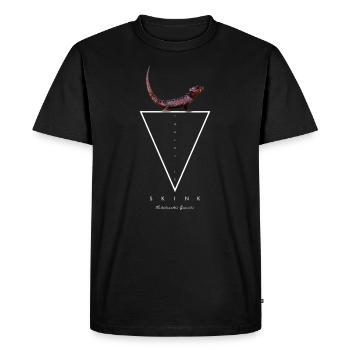 Crocodile Scinque Lézard Géométrique - T-shirt Premium bio Homme - noir - Devant - Nico (187cm)