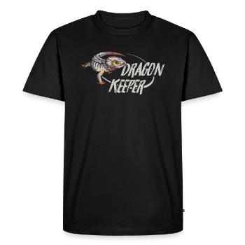 Red Eyed Crocodile Skink Dragon Keeper - Men's Premium Organic T-Shirt - black - Front - Nico (187cm)