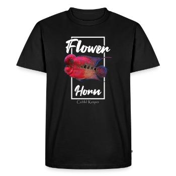 Flowerhorn Gardien de poissons tropicaux - T-shirt Premium bio Homme - noir - Devant - Nico (187cm)