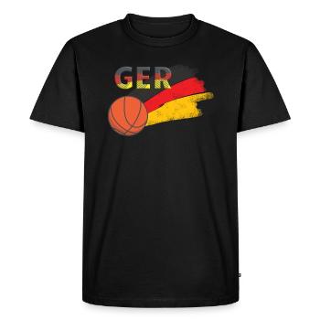 Germany Basketball - Men's Premium Organic T-Shirt - black - Front - Nico (187cm)