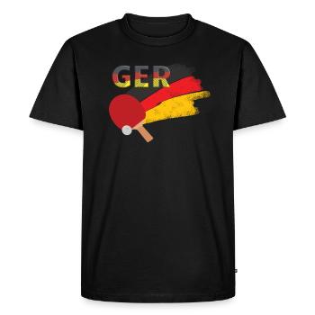 Germany Table tennis - Men's Premium Organic T-Shirt - black - Front - Nico (187cm)