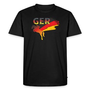 Germany Horseback riding - Men's Premium Organic T-Shirt - black - Front - Nico (187cm)