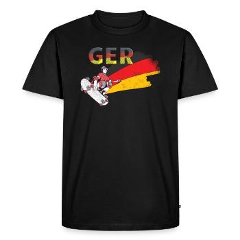 Germany Skating - Men's Premium Organic T-Shirt - black - Front - Nico (187cm)