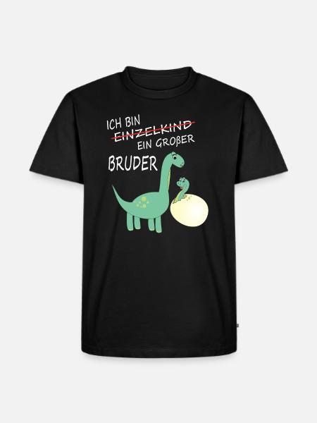 Geschenkidee zur Geburt großer Bruder - Männer Premium Bio T-Shirt - Schwarz
