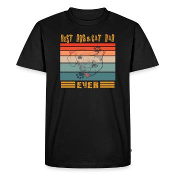Conception de chien de chat pour les amoureux des animaux de compagnie - T-shirt Premium bio Homme - noir - Devant - Nico (187cm)