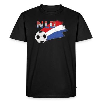 Drapeau Hollande - T-shirt Premium bio Homme - noir - Devant - Nico (187cm)