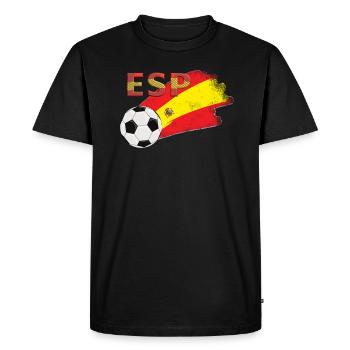 Flag of Spain - Men's Premium Organic T-Shirt - black - Front - Nico (187cm)