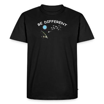 Angler Gift Idea Hobby Fishing - Men's Premium Organic T-Shirt - black - Front - Nico (187cm)