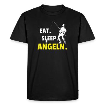 Angler Gift Idea Hobby Fishing - Men's Premium Organic T-Shirt - black - Front - Nico (187cm)