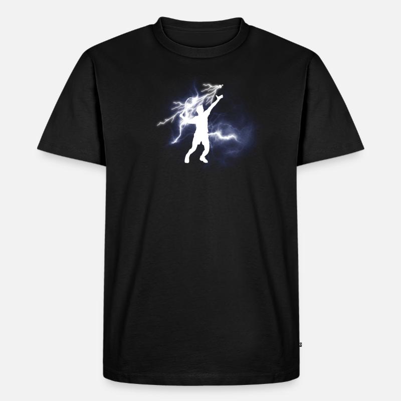 Badminton Geschenkidee Sport Design - Männer Premium Bio T-Shirt - Schwarz