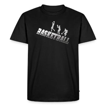 Basketball Idée cadeau Sport Design - T-shirt Premium bio Homme - noir - Devant - Nico (187cm)