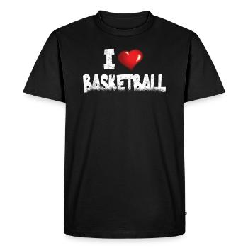 Basketball Idée cadeau Sport Design - T-shirt Premium bio Homme - noir - Devant - Nico (187cm)