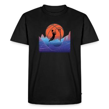 Basketball Idée cadeau Sport Design - T-shirt Premium bio Homme - noir - Devant - Nico (187cm)