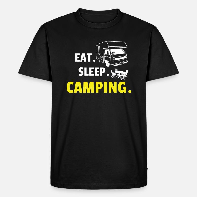 Camper Geschenkidee Camping - Männer Premium Bio T-Shirt - Schwarz