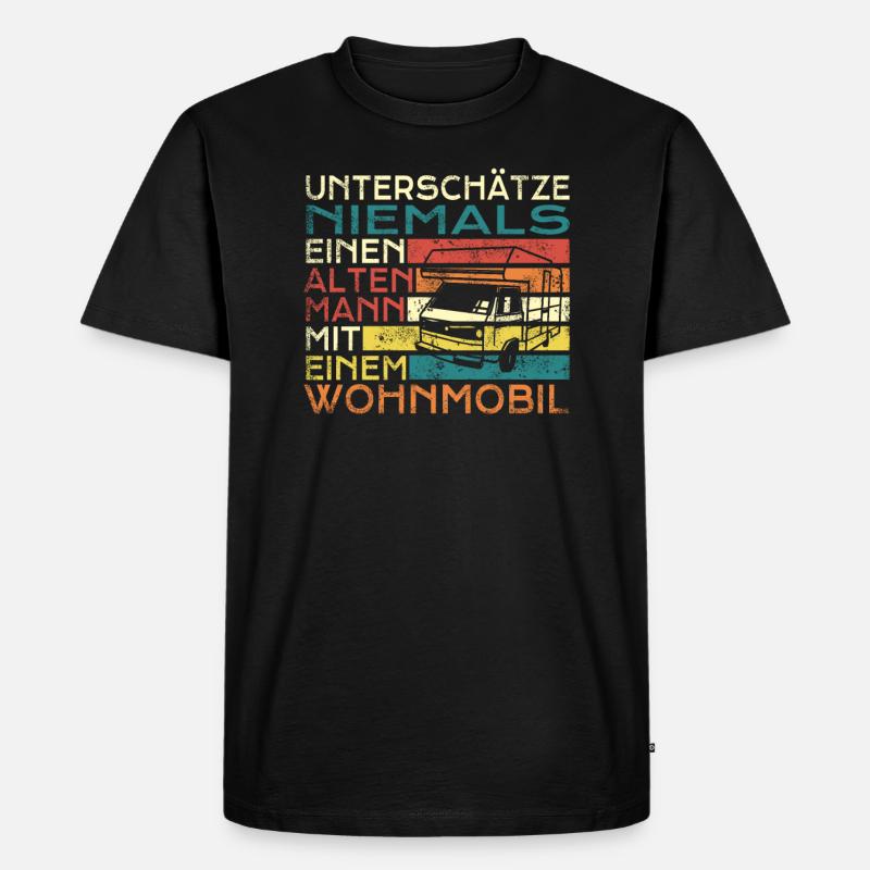 Camper Geschenkidee Camping - Männer Premium Bio T-Shirt - Schwarz