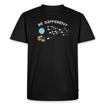 Hiking Accessories Wanderer Motif - Men's Premium Organic T-Shirt - black - Front - Nico (187cm)