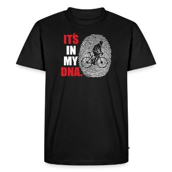 Bicycle Accessories Cyclist Motif - Men's Premium Organic T-Shirt - black - Front - Nico (187cm)
