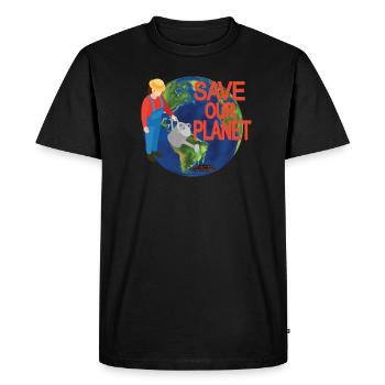 Gardener Accessories Garden Motif - Men's Premium Organic T-Shirt - black - Front - Nico (187cm)