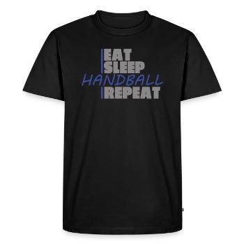 Accessoires de handball motif handball - T-shirt Premium bio Homme - noir - Devant - Nico (187cm)