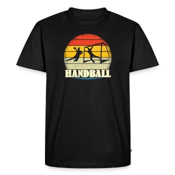 Accessoires de handball motif handball - T-shirt Premium bio Homme - noir - Devant - Nico (187cm)