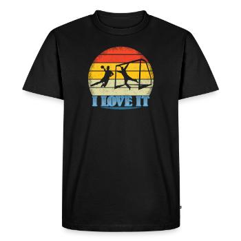 Accessoires de handball motif handball - T-shirt Premium bio Homme - noir - Devant - Nico (187cm)