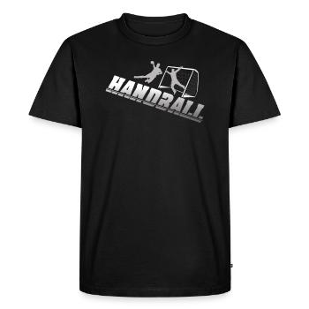 Accessoires de handball motif handball - T-shirt Premium bio Homme - noir - Devant - Nico (187cm)