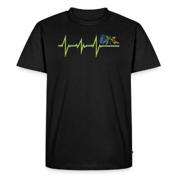 Accessoires de handball motif handball - T-shirt Premium bio Homme - noir - Devant - Nico (187cm)