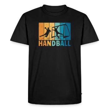 Accessoires de handball motif handball - T-shirt Premium bio Homme - noir - Devant - Nico (187cm)