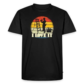 Artisans d’idées cadeaux DIY - T-shirt Premium bio Homme - noir - Devant - Nico (187cm)